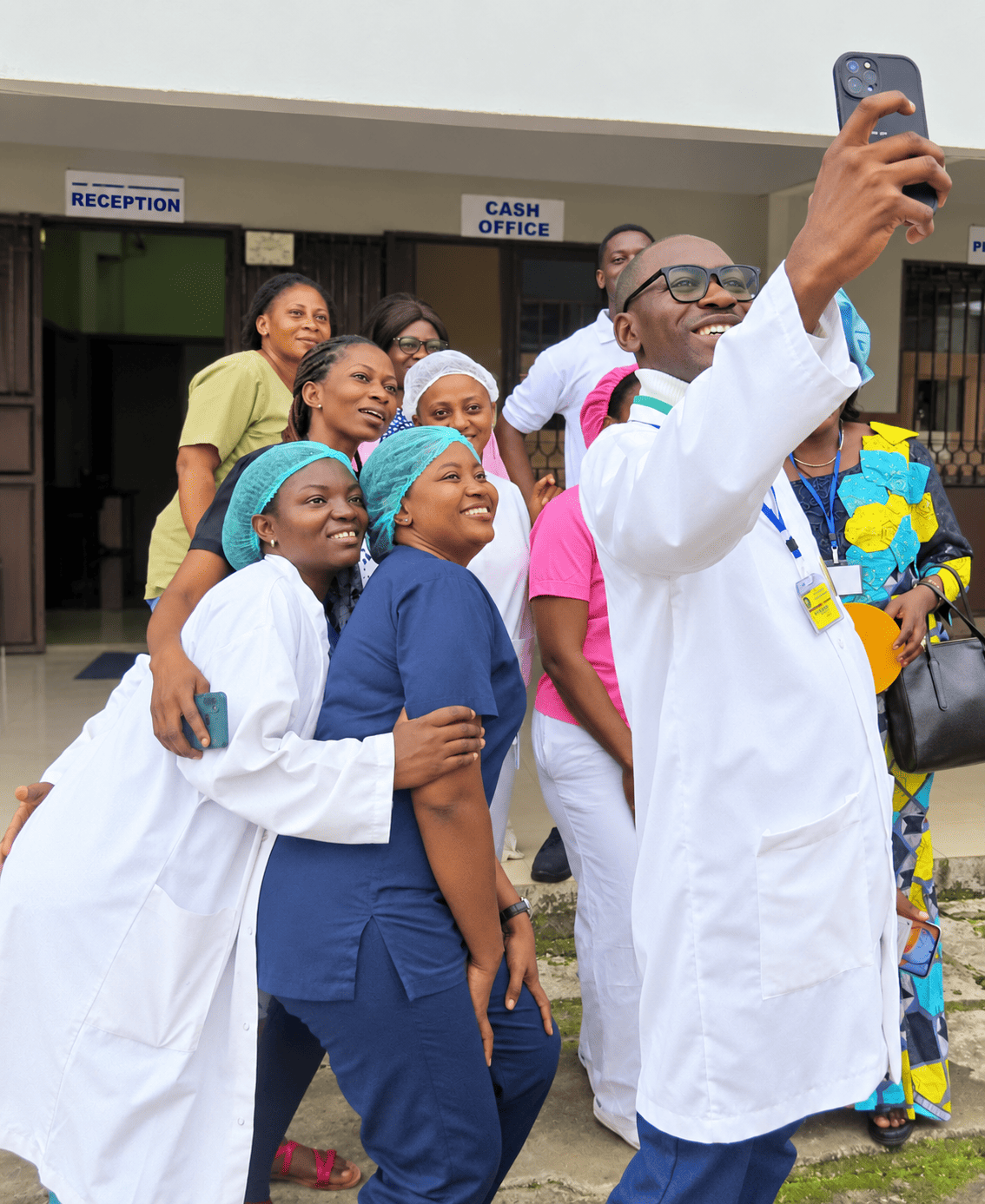 Members of the Luxian community family of Dr Chuwanga Clinic gathered together